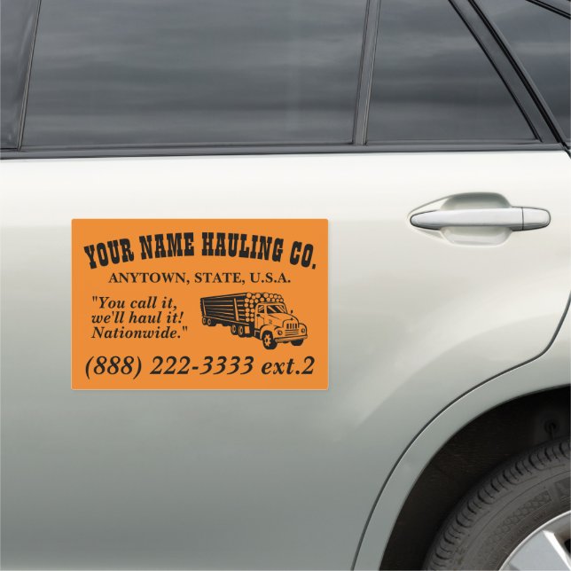 Custom Vehicle Exterior Business Sign Magnet (In Situ)