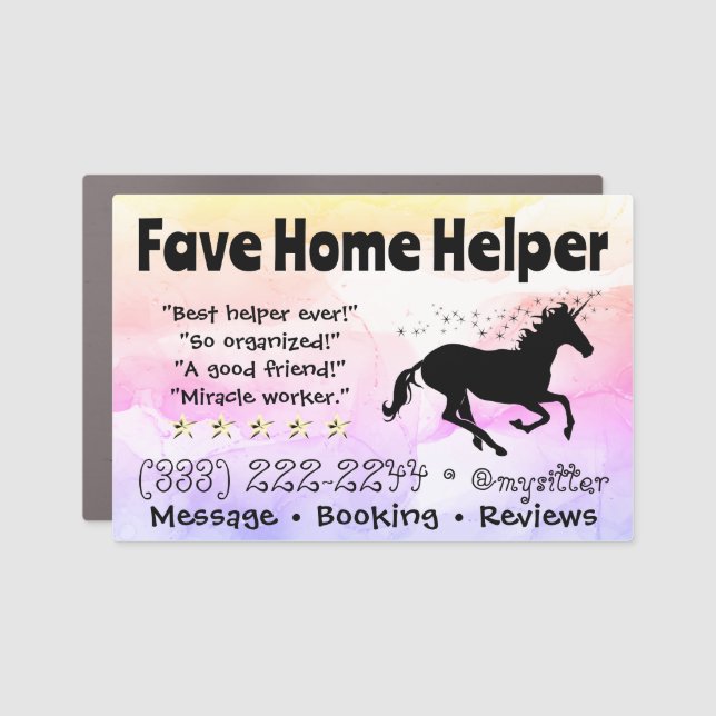 Custom Vehicle Magnetic Business Sign (Front)