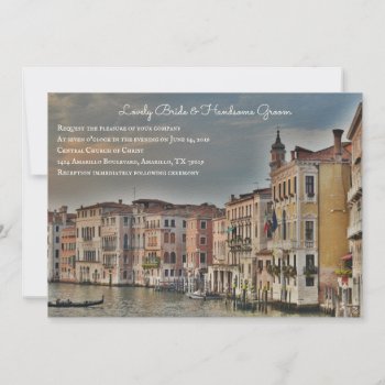 Custom Venice Grand Canal Wedding Invitation by RiverJude at Zazzle
