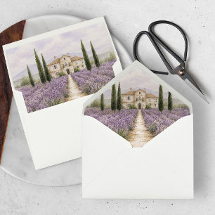 Custom Venue Artwork Lavender Envelope Liners 
