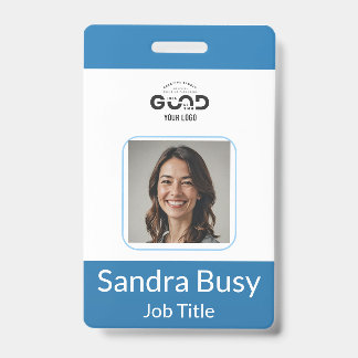 Custom Vertical Employee Photo ID Badge | Professi