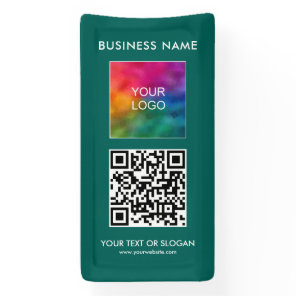 Custom Vertical Modern Outdoor QR Code Business Banner