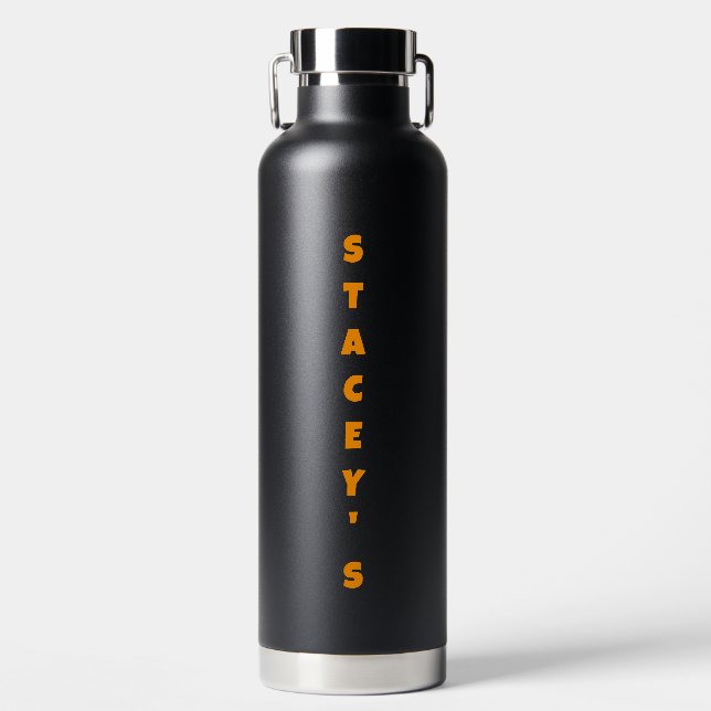 Custom Vertical Name Insulated Water Bottle (Front)