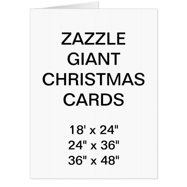 Custom Very Large Giant Christmas Cards (Front)