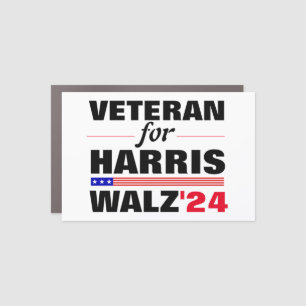 Custom Veterans for Harris Waltz 2024 Election Car Magnet