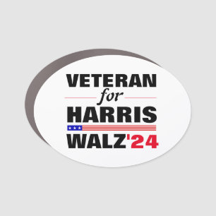 Custom Veterans for Harris Waltz 2024 Election Car Magnet