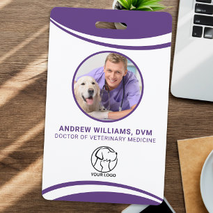 Custom Veterinarian Photo Name ID Badge