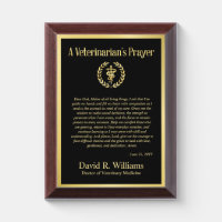 Custom Veterinarian Prayer Frame Vet Tech Graduate