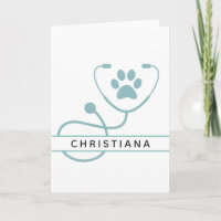 Custom Veterinarian Veterinary Professionals Card