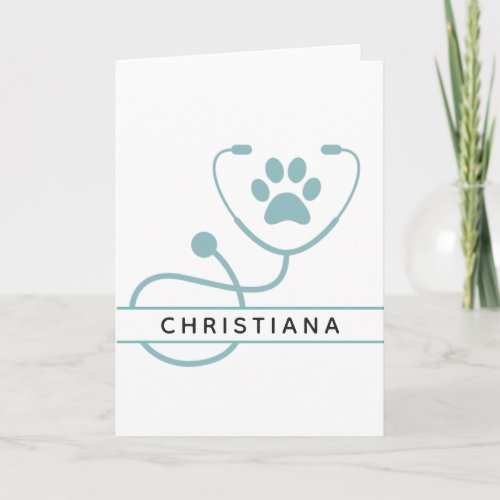 Custom Veterinarian Veterinary Professionals Card