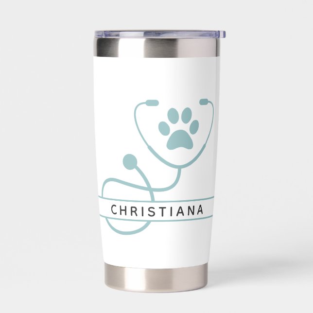 Custom Veterinarian Veterinary Professionals Insulated Tumbler (Left)