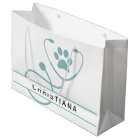 Custom Veterinarian Veterinary Professionals Large Gift Bag