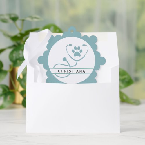 Custom Veterinarian Veterinary Professionals Ornament Card
