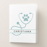 Custom Veterinarian Veterinary Professionals Pocket Folder