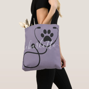 Custom Veterinarian Veterinary Tech Vet Assistant Tote Bag