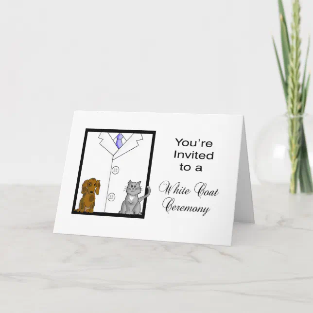 Custom Veterinarian White Coat Ceremony Invitation Zazzle