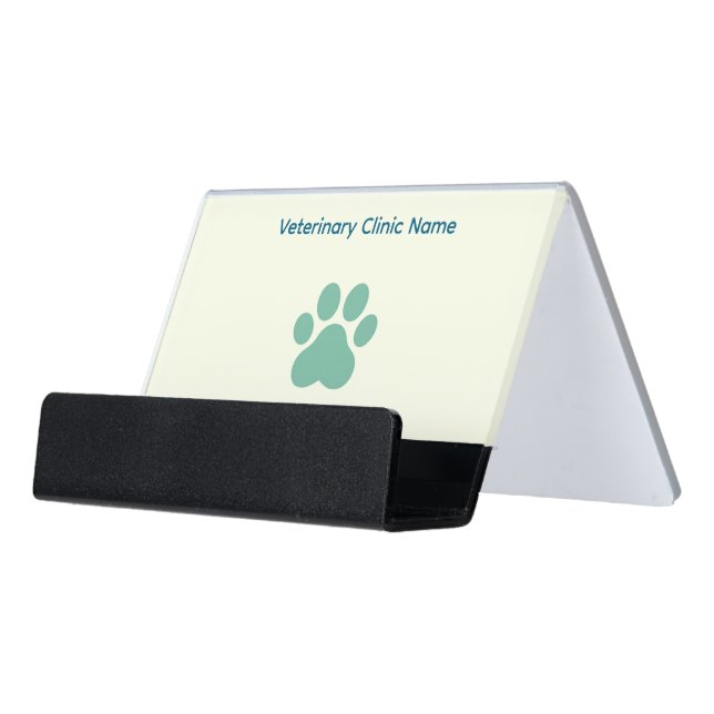 Custom Veterinary Desk Card Holder (Angled Front)