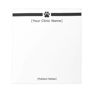 Custom Veterinary Office Notepad - Clinic Logo
