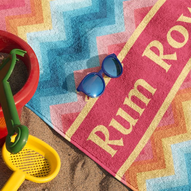 Custom Vibrant Color Beach Towel - Custom Text (Creator Uploaded)