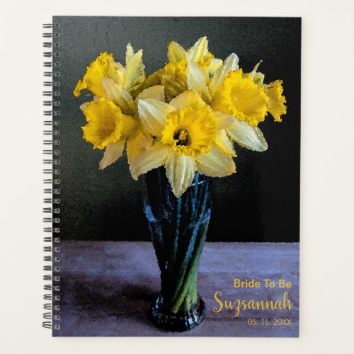 Custom Vibrant Daffodils Vase Still Life Wedding Planner