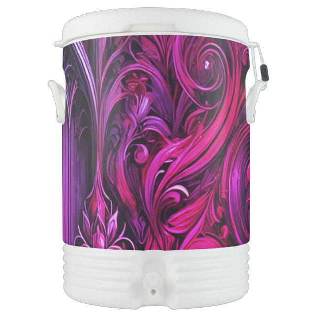 Custom Vibrant Magenta Baroque Cooler (Front)