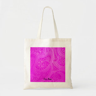 Custom Vibrant Magenta Colorful Pattern Aesthetic Tote Bag