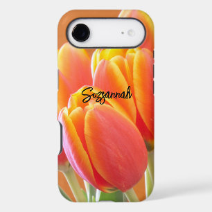 Custom Vibrant Orange Tulip Flowers Photo iPhone 17 Air Case