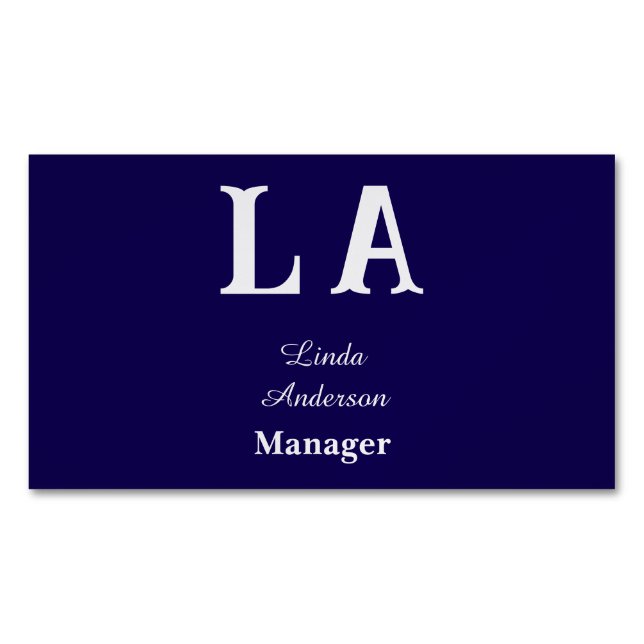 Custom vibrant professional business card magnet (Front)