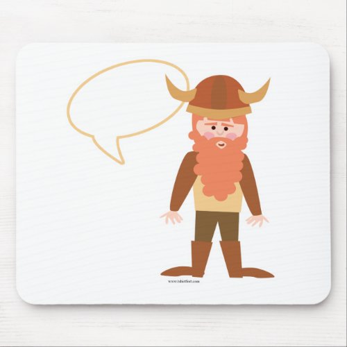 Custom Viking Cute Cartoon Character Fun Art Mouse Pad