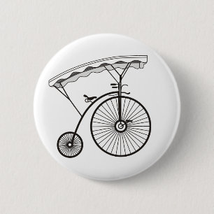 Custom Villager Prisoner Badge b&w art Button
