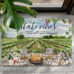 Custom Vineyard | Personalized Winery Name Welcome Fiber Doormat
