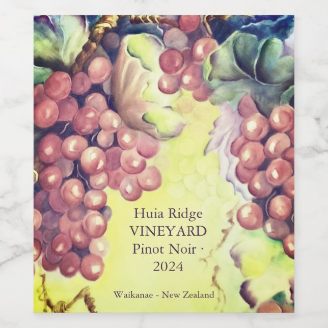 Custom Vineyard Wine Bottle Labels (Single Label)
