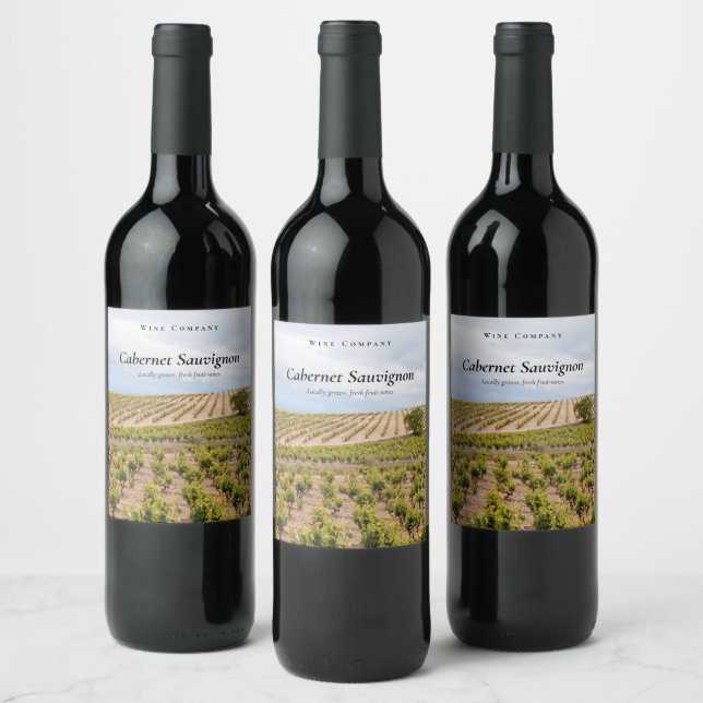 Custom Vineyard  Wine Label (Bottles)