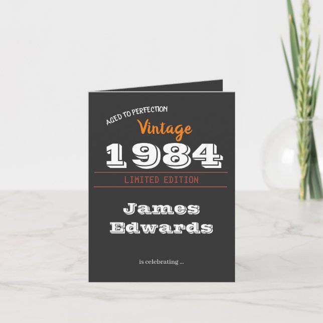 Custom Vintage 1984 Limited Edition  Invitation (Front)