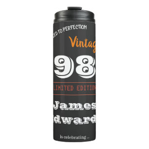 Custom Vintage 1986 40th Birthday – Retro Thermal Tumbler