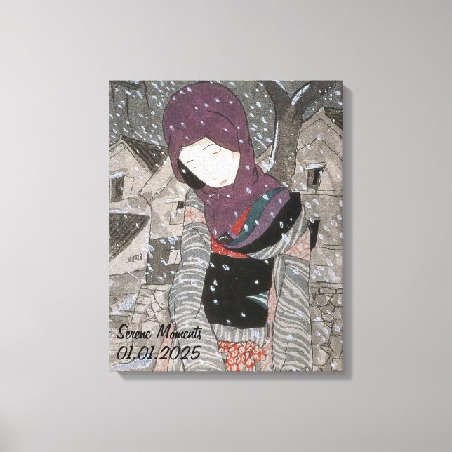 Custom Vintage Aesthetic Japan Kimono Canvas Print (Front)