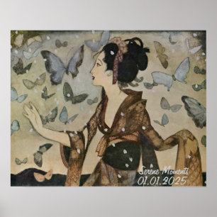 Custom Vintage Aesthetic Japan Kimono Wall Art