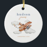 Custom Vintage Airplane Ornament<br><div class="desc">Plane Ornament
Ready to be personalized by you!</div>