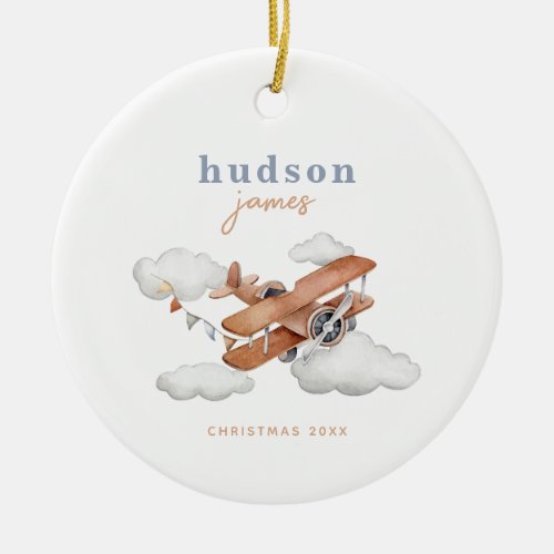 Custom Vintage Airplane Ornament