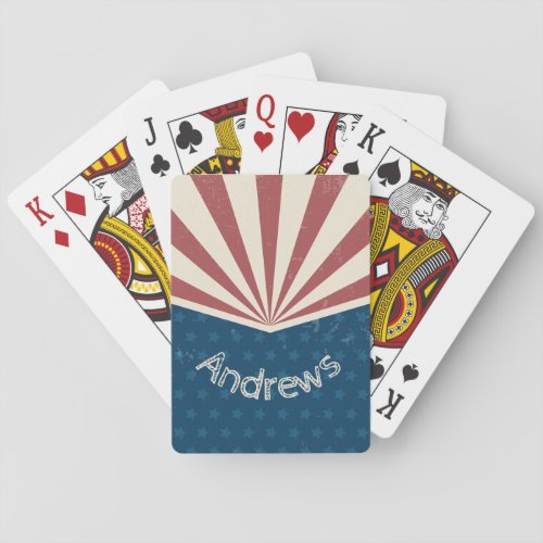 Custom Vintage Americana Game  Poker Cards