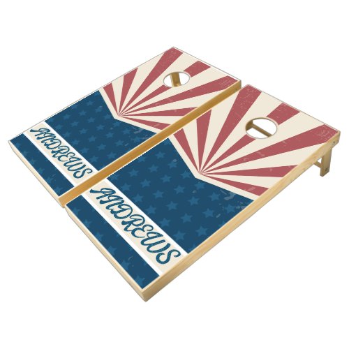 Custom Vintage Americana Outdoor Game Corn Hole 