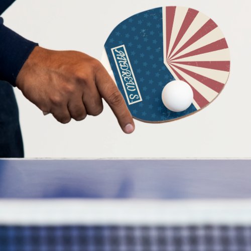 Custom Vintage Americana Outdoor Game  Ping Pong Paddle