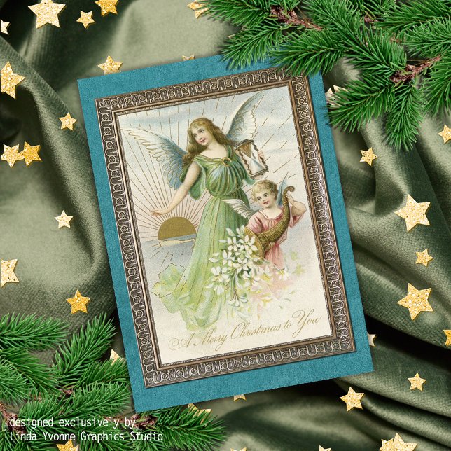 Custom Vintage Antique Holiday Seasons Greetings Postcard (Creator Uploaded)