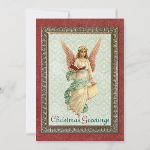 Custom Vintage Antique Seasons Greetings Holiday Card