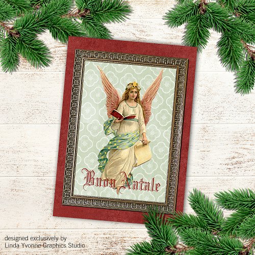 Custom Vintage Antique Seasons Greetings Holiday Card