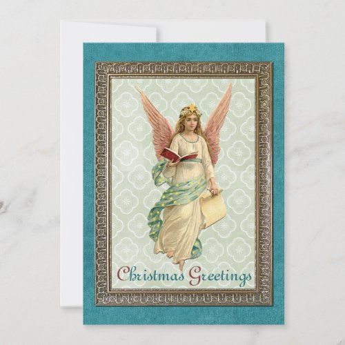 Custom Vintage Antique Seasons Greetings Holiday Card