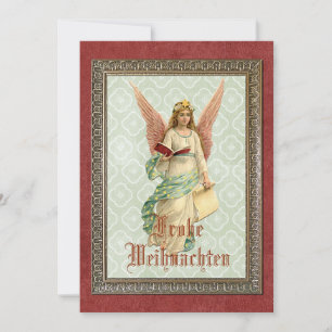 Custom Vintage Antique Seasons Greetings Holiday Card