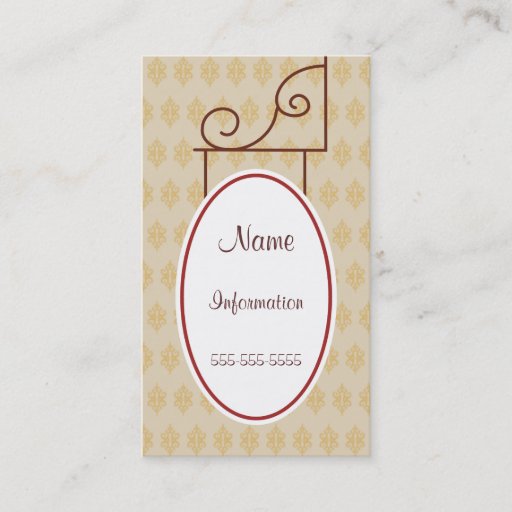 Customizable Antique Sign Business Card