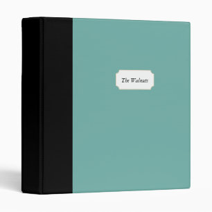 Custom Vintage Aqua Organizer Binder Gift