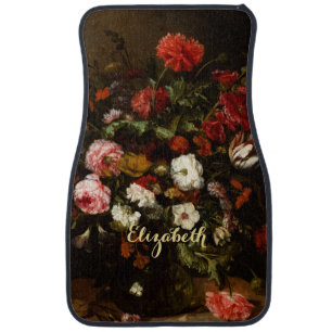 Custom Vintage Art Flowers Florist Artist Painter Car Floor Mat